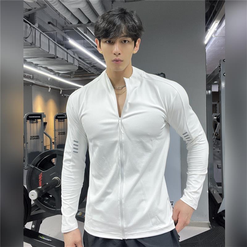 mvp sport เสื้อแจ็คเก็ตคอตั้ง แจ็คเก็ตกีฬา เสื้อเชิ้ตแขนยาว โลโก้สะท้อนแสงบนแขนเสื้อ รูปที่ 7