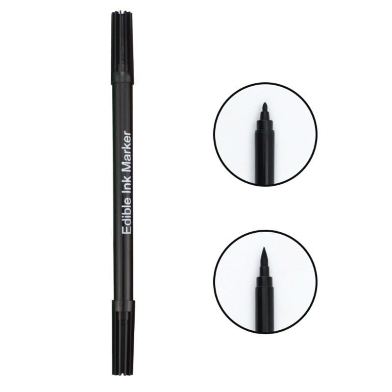 พร้อมส่งในไทย ปากกากินได้ รุ่น2หัว  Edible pen สำหรับเขียนคุกกี้ น้ำตาลปั้น