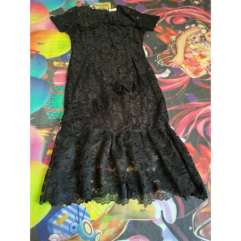 ชุดเดรสงานลูกไม้ มือ1 ป้าย just girlie