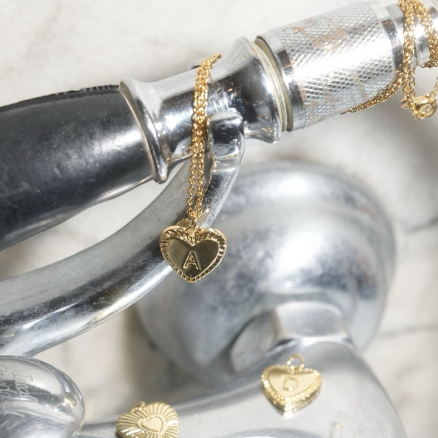 Adornment Club - Love Letters Necklace สร้อยคอ initial l แพ้ง่ายใส่ได้ กันน้ำ nickel free, waterproo