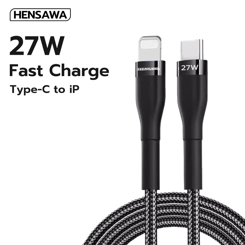 HENSAWA รุ่น US3104 PD 27W 60w 66w 100w Type C To L สายเคเบิ้ล Cable USB C-L สายสำหรับ iP 14 13 12 1