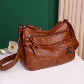 กระเป๋าสะพายข้างหนังนุ่มความจุขนาดใหญ่บรอดแบนด์