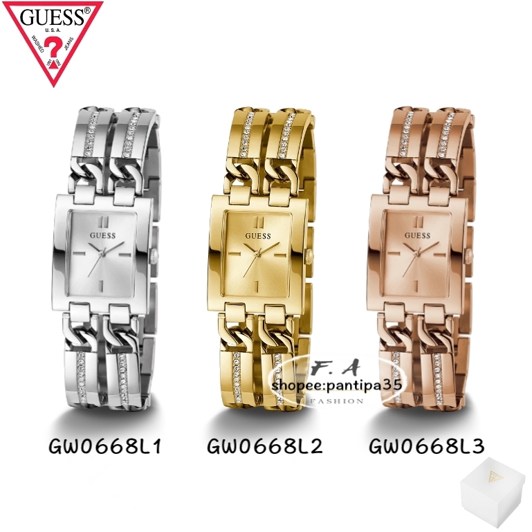 F.A ของใหม่คะ GUESS อัปเดตใหม่ล่าสุดพร้อมห่วงโซ่ ID ที่ทันสมัยคะ GW0668L1 GW0668L2 GW0668L3 นาฬิกาผู