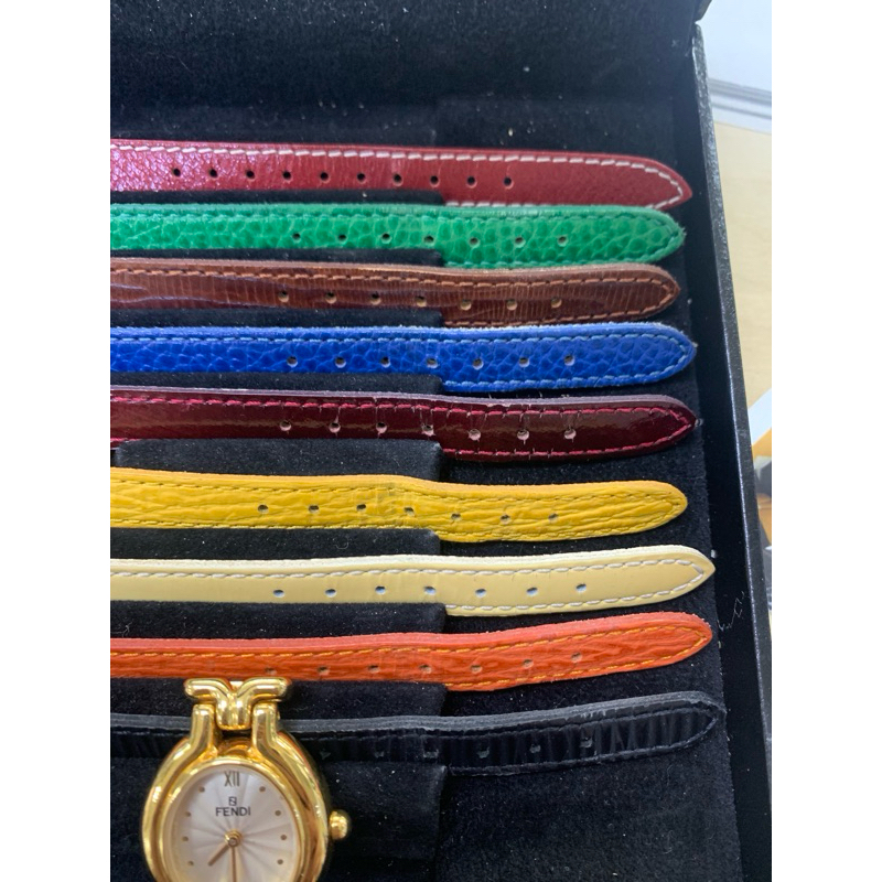 FENDI 640L Vintage Oval Watch GP 24mm Change belt 9 colors Quartz Wristwatch