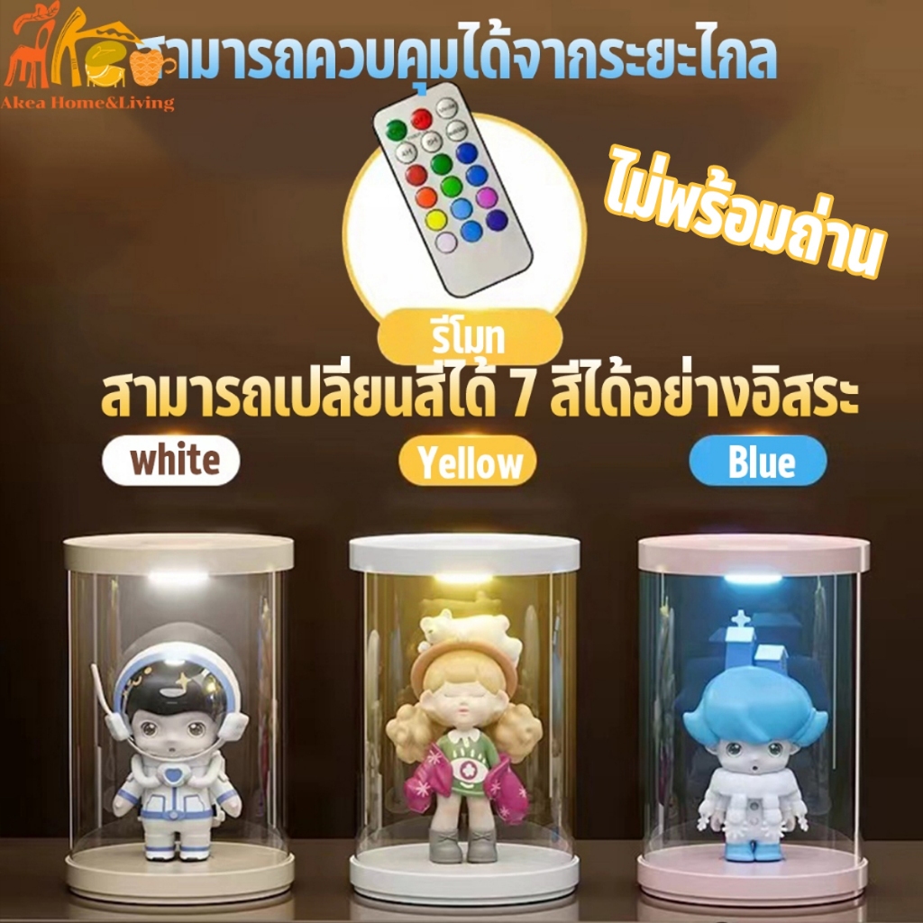 AKea กล่องเก็บโมเดล พร้อมไฟ กล่องโชว์ฟิกเกอร์ ตู้โชว์ฟิกเกอร์ ใส่ซ้อนกันได้ ช้ันโชว์ตุ๊กตา อะคริลิค ของสะสม ประกอบง่าย ก