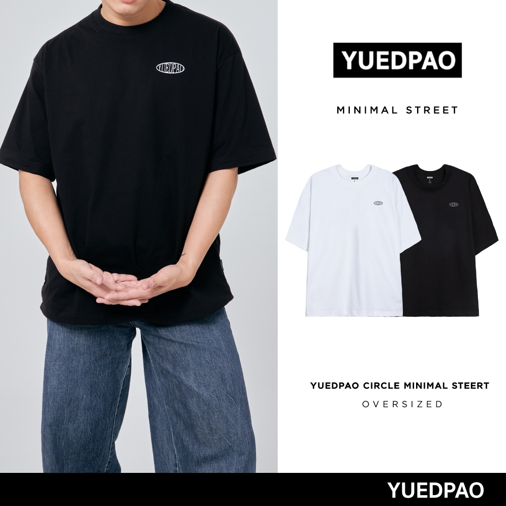 Yuedpao Minimal Street ผ้าหนาทรงสวย ยับยากรีดง่าย เสื้อยืดเปล่า เสื้อยืดโอเวอร์ไซส์ Set Circle Minimal Street