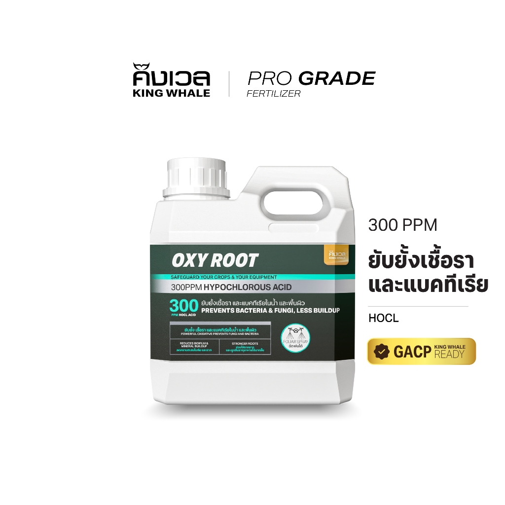 อ๊อกซี่ รูท (OXY ROOT) รากสะอาด ต้นไร้ปัญหา โตไว | HOCL 300 PPM | KING WHALE คิงเวล