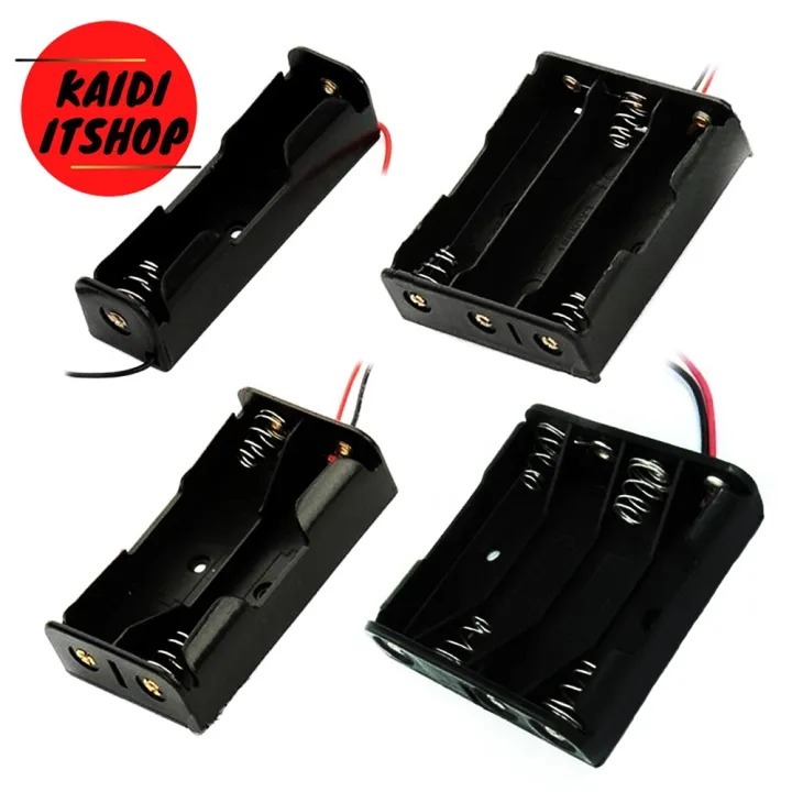 ซื้อ รางถ่าน 3.7 - 4.2V 18650 จำนวน 1/2/3/4 ช่องหรือทั้ง 4 แบบ มีสายไฟดำแดงติดในตัว แบบอนุกรม