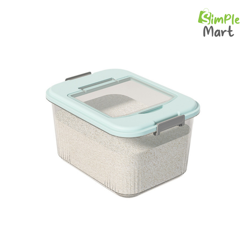 กล่องเก็บข้าวสาร Rice storage box ฝาปิดล็อค2ด้าน กันความชื้น ความจุ 5.5kg. 9.5kg. 13.5kg. 19.5kg min
