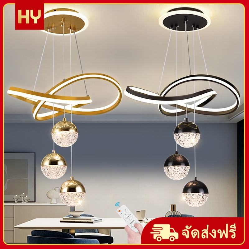 โมเดิร์น LED ห้องรับประทานอาหารโคมระย้าห้องนั่งเล่นโคมระย้าที่เรียบง่ายครัวเรือนสร้างสรรค์ตกแต่งโคมไฟตั้งโต๊ะ 27