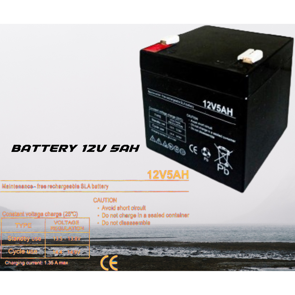 แบตเตอรี่แห้ง 12V 5A/ BATTERRY 12V5A สินค้าพร้อมส่ง