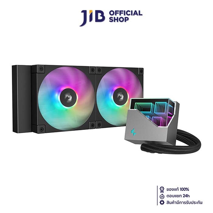 CPU LIQUID COOLER (ระบบระบายความร้อนด้วยน้ำ) DEEPCOOL LT240 ARGB (BLACK)