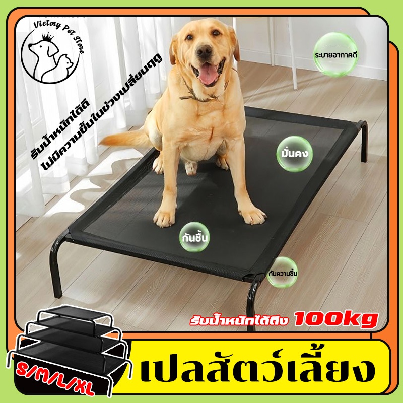 เปลสัตว์เลี้ยง ที่นอนสุนัข ที่นอนสัตว์เลี้ยง เตียงสุนัข ที่นอนสุนัข แบบยกสูง เตียงระบายอากาศ S-XL รับน้ำหนัก 100kg