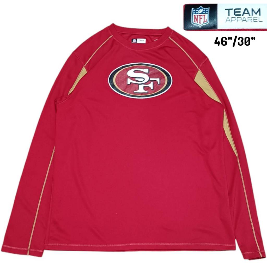 San Francisco 49ers "Gold Heart" ์NFL Long Sleeve Shirt  เสื้อแขนยาว ผ้ากีฬา เอ็นเอฟแอล ซาน ฟรานซิสโ