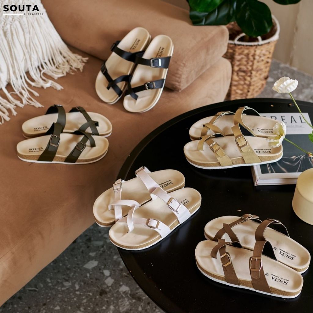The Kimono - Souta👘 รองเท้าแตะสไตล์วินเทจ ไบเก้น รุ่นไขว้ >> ไซส์ 35-45 *ลด1ไซส์*