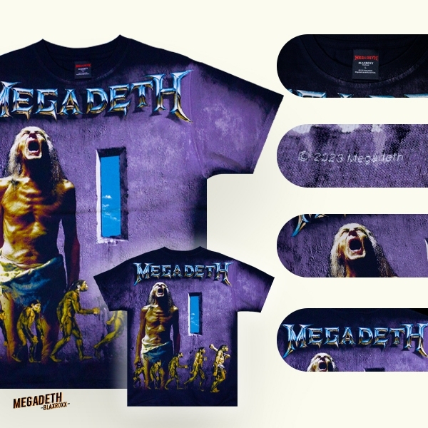 BLAXROXX® | Megadeth® | [MGD027-1] | เสื้อวง OVP สีจม | สกรีนลายคมชัด ไม่หลุดลอก | Cotton100%