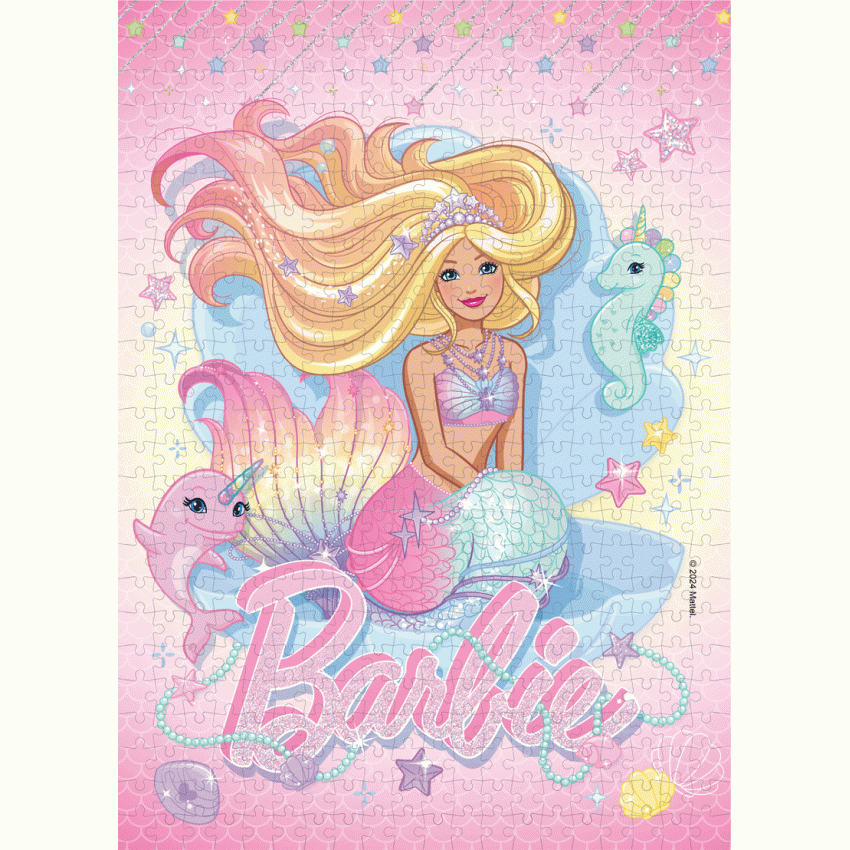 จิ๊กซอว์กล่อง Barbie Fantary 500 ชิ้น ลายเจ้าหญิงแสนสวย ลายนางเงือกแสนสวย เลือกลายได้ [K]