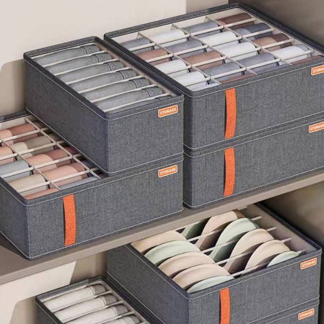 LOVE_ll 🌻 ที่เก็บชุดชั้นใน ช่องใส่ชุดชั้นใน จัดระเบียบชุดชั้นใน ถุงเท้า แบบพกพา สามารถพับเก็บได้