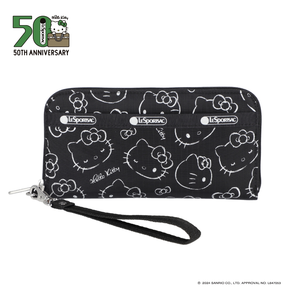 Lesportsac Teach Wallet Wristlet Bag กระเป๋าสตางค์ใบยาว Style 3462 Lesportsac x Hello Kitty