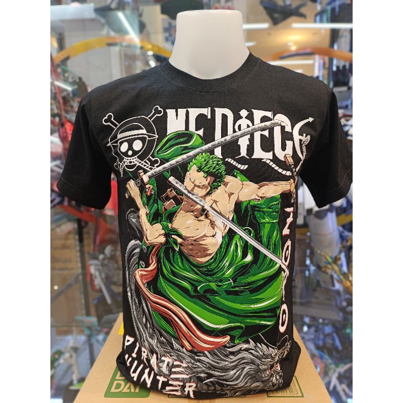 เสื้อสกรีน one piece ลาย โรโรโนอา โซโร นักล่าโจรสลัด ของใหม่