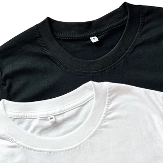 Cotton Quality เสื้อยืดคอกลม สีดำ Cotton 100% No.32 ใส่สบาย ระบายอากาศดีเยี่ยม ราคาสบายกระเป๋า ใส่ได้ทุกโอกาส