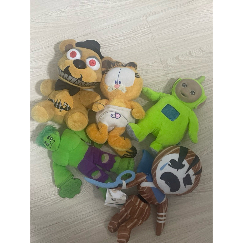 ตุ๊กตา teletubies garfiled hulk freddy bandit