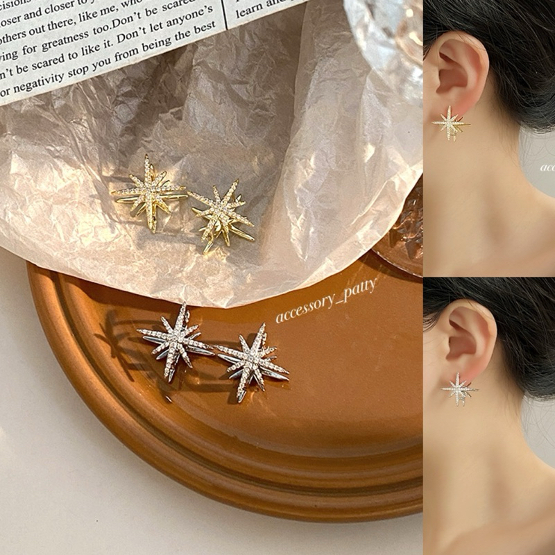 ✨ต่างหูห่วงทรงประกบห่วง ใส่สวยติดติ่ง รุ่นCz/03 งานมี2สีค่ะ เพชรเล่นแสงสวย งานสวยค่ะ✨