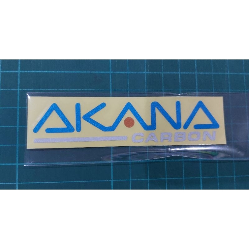 sticker AKANAcarbon น้ำเงินขาว10×3cm
