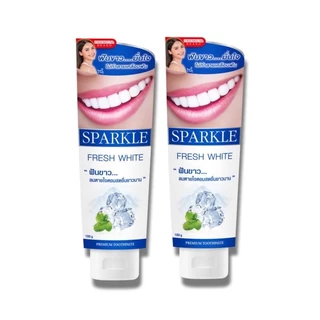 SPARKLE ยาสีฟัน สปาร์คเคิล ไวท์ สูตร WHITE TOOTHPASTE มีทั้ง 100กรัม และ 160กรัม ฟันขาว..ลมหายใจหอมสดชื่น