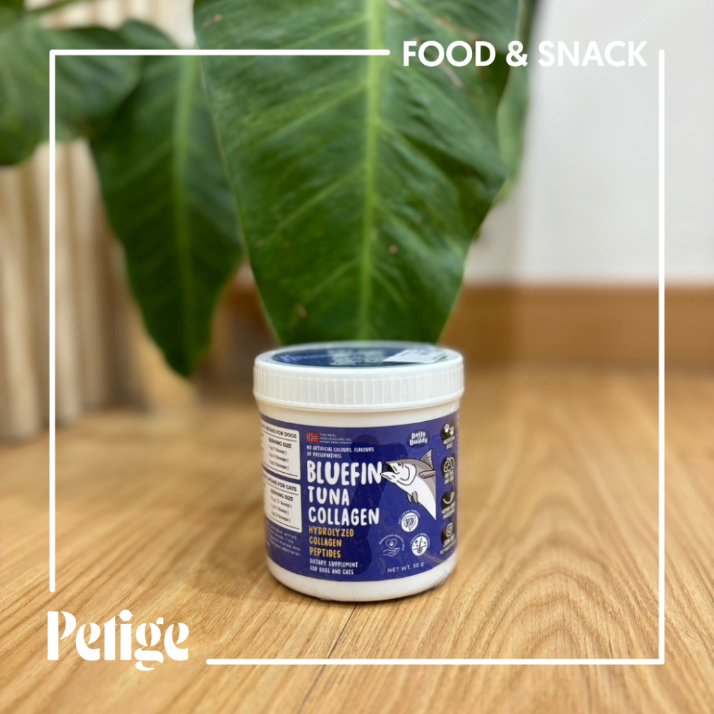 Belly Buddy คอลลาเจนบริสุทธิ์จากปลาทูน่า 100% สำหรับสุนัขและแมว ขนาด 50g