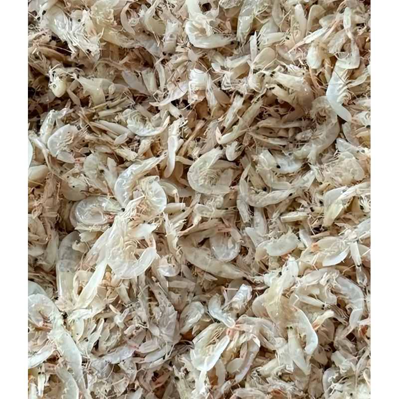 กุ้งฝอยขาวอย่างดี กุ้งฝอยไม่ใส่สี ไซส์เล็ก สะอาด เค็มน้อย 1 กิโลกรัม