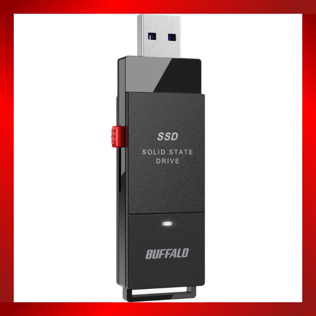 Buffalo SSD External 250GB/500GB/1TB ultra small compact portable PS5/PS4 compatible USB3.2Gen1 Blac