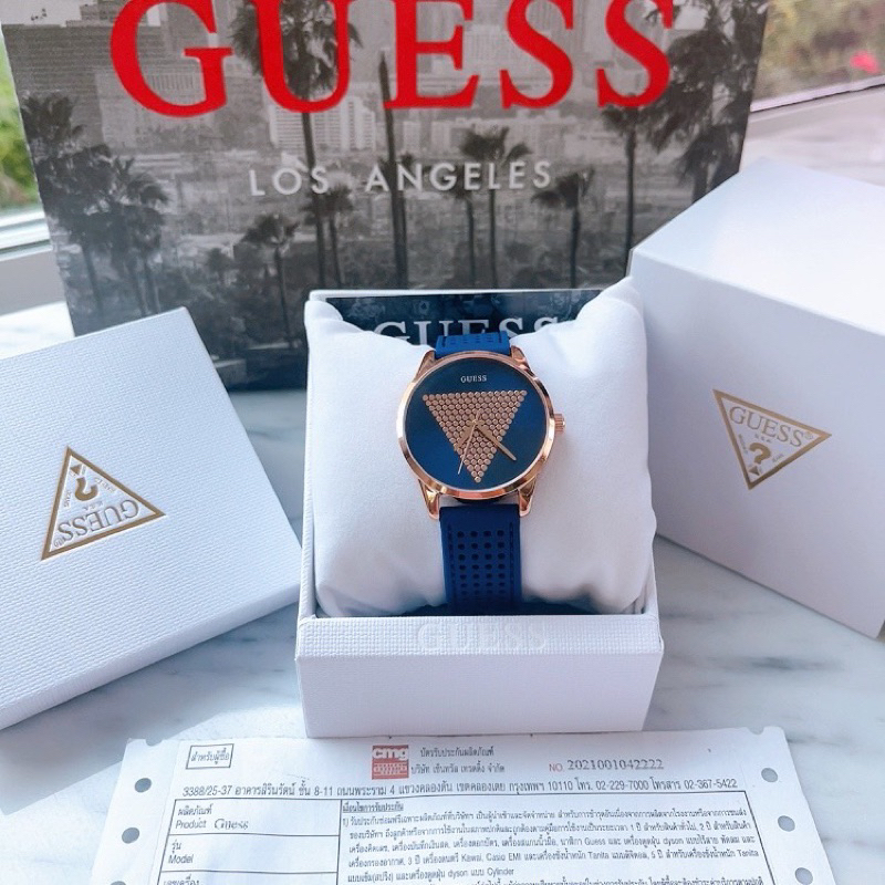 นาฬิกาผู้หญิงสายซิลิโคนGuessW1227L3