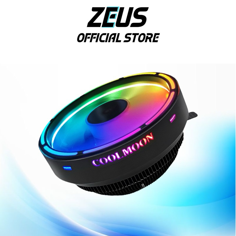 Coolmoon CPU RGB cooler ซิ้งค์พัดลม LGA Intel 775/115x/1151/1150/1155/1156 AMD 775/939/940/AM2/AM2+/AM3/FM1/FM2)