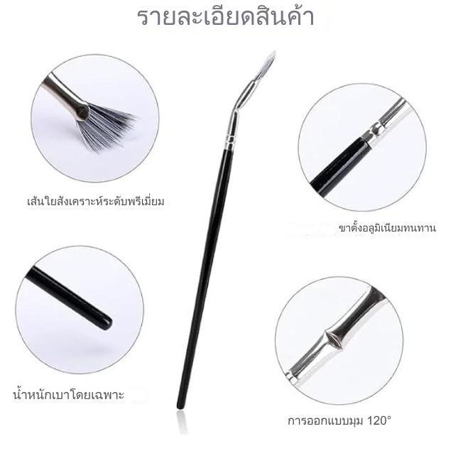 แปรงปัดขนตา รูปพัด ขนตาไม่หลุด ไม่ร่วง แปรงสำหรับแต่งหน้า แปรงไฮไลน์ มาสคาร่าขนตาที่กําหนดความยาวขึ้นได้เอง - รูปที่ 5