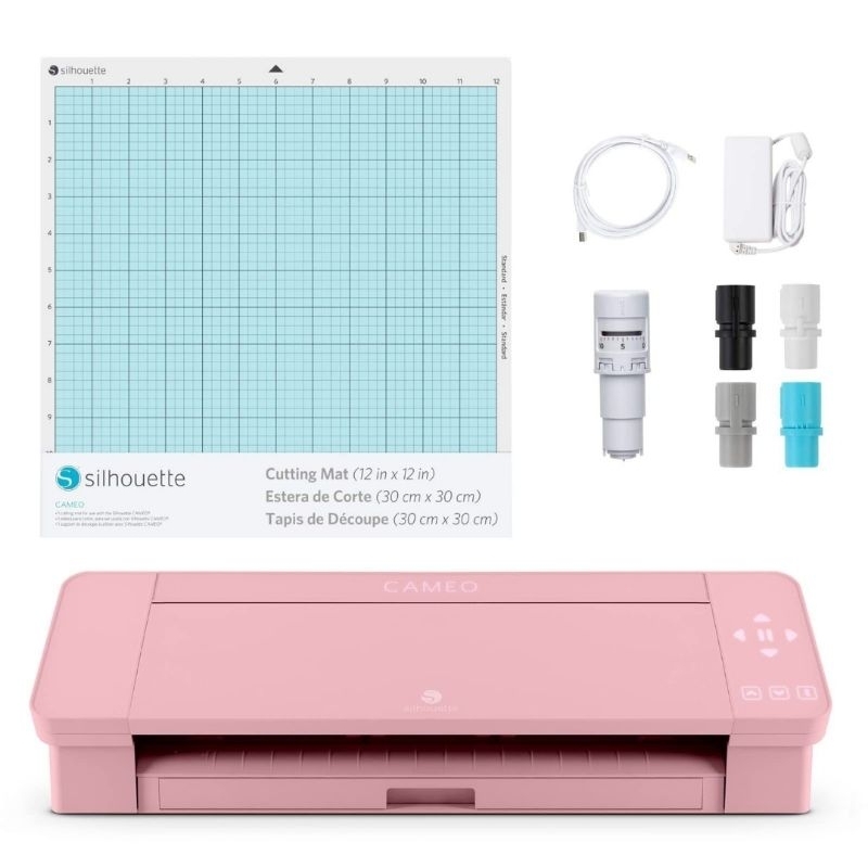 เครื่องตัดสติ๊กเกอร์ Silhouette Cameo V4 ตัดได้ถึงขนาด A3 แถมแผ่นรองตัดขนาด 12x12 ใบมีด สติ๊กเกอร์