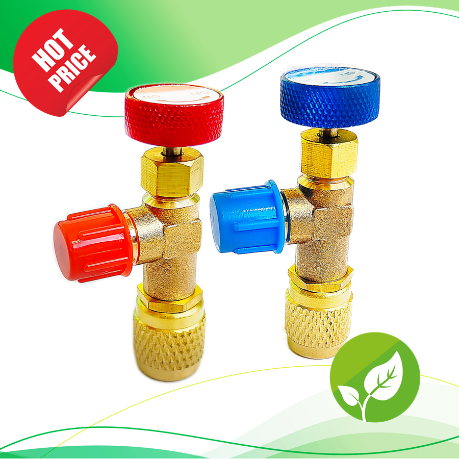 คอลโทรลวาล์ว  เซฟตี้วาล์ว  ปิด-เปิดชาร์จน้ำยาแอร์ ป้องกันน้ำยากระเด็น🔴R32-410A🔵R22-R134a