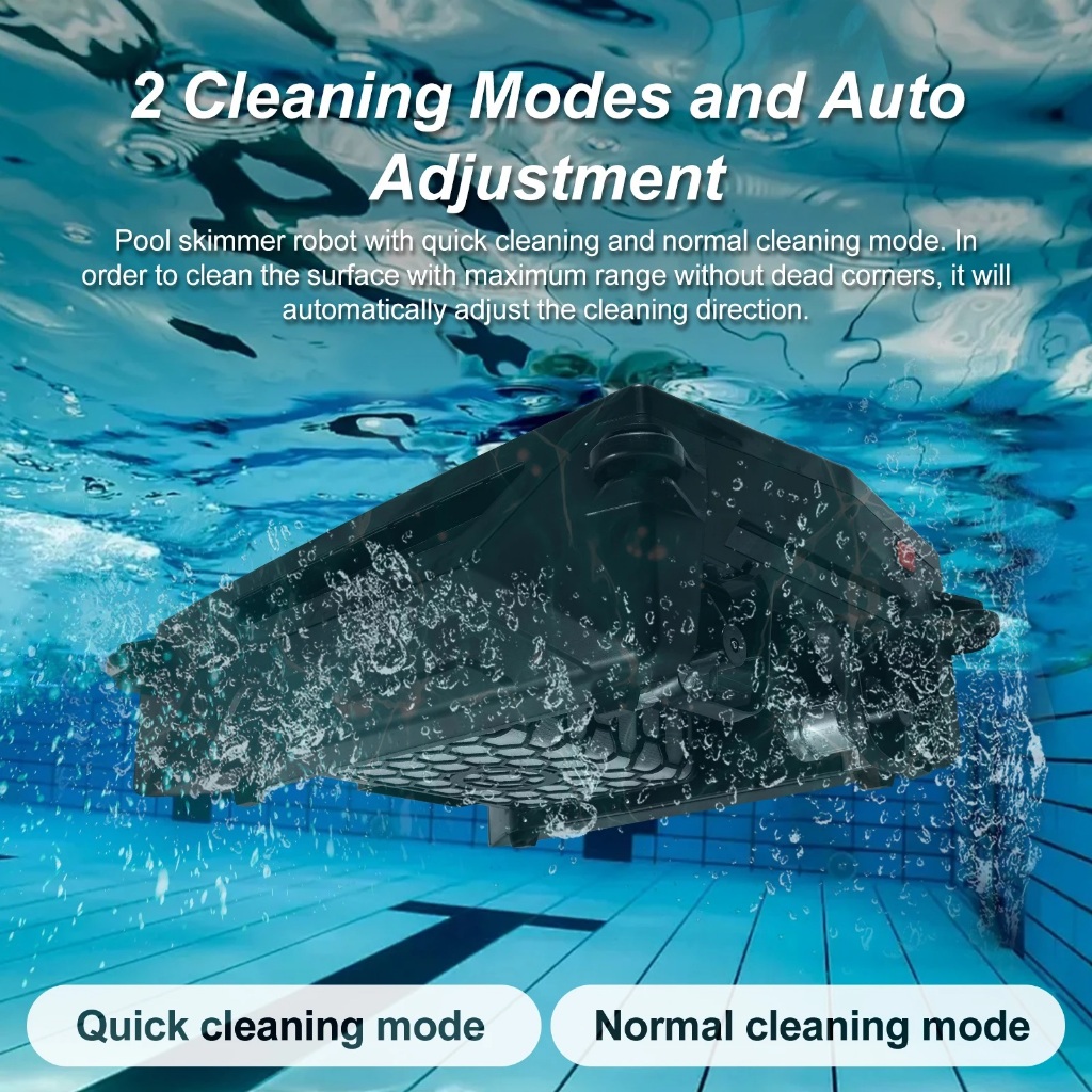 Automatic Solar Pool Skimmer Swimming Pool Cleaner, Robotic Water Cleaner, Solar Panel Power 10W Cor