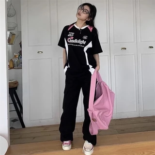 พร้อมส่งในไทย**เสื้อยืดทรงโอเวอร์ไซส์ uni ผ้าไมโคร ใส่สบายไม่ร้อน Y134