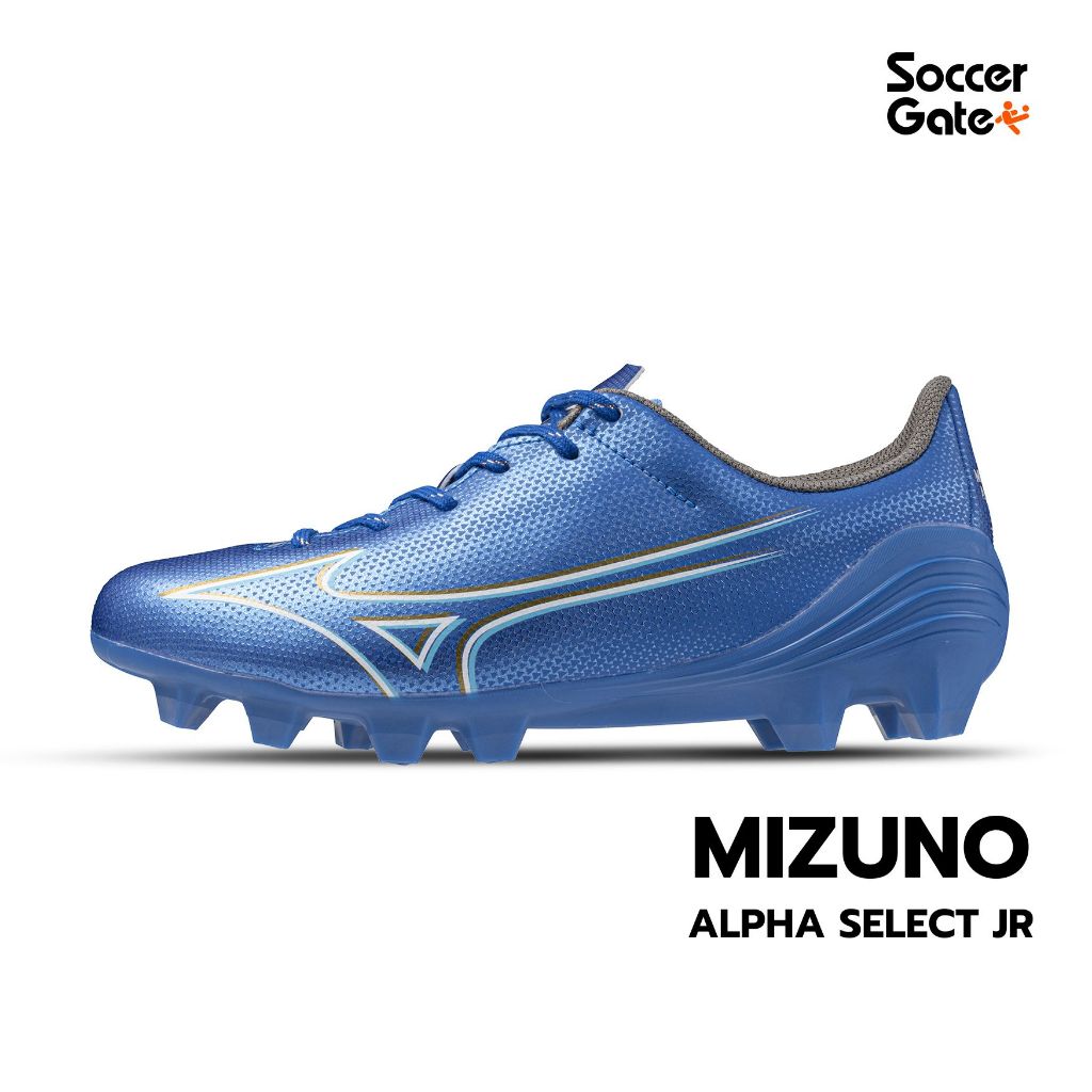 MIZUNO ALPHA SELECT Jr รองเท้าฟุตบอล (เด็ก) ของแท้ [โค้ด SOCC1000 ลดสูงสุด 1000 เมื่อซื้อครบ 1500]
