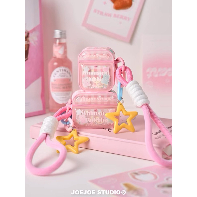 มีAirpod4!เคสแอร์พอต Joejoe bubbles🫧🧸**giltter กลิ้งได้ แท้💯| Joejoe case airpods
