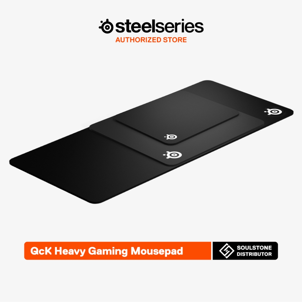 SteelSeries QcK Heavy Gaming Mousepad แผ่นรองเม้าส์ แบบ Control รุ่นหนาพิเศษ ผ้า Micro-woven cloth