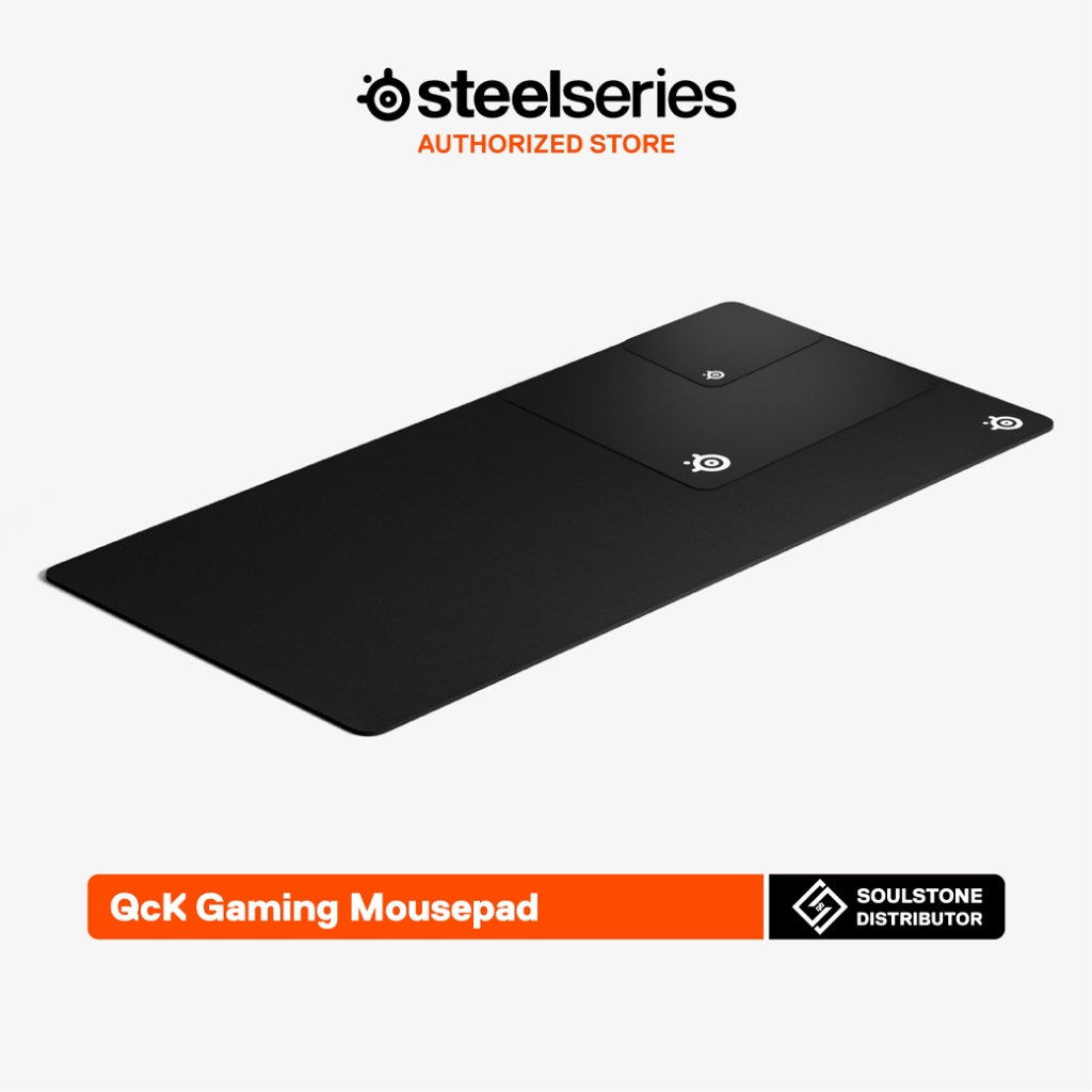 SteelSeries QcK Gaming Mousepad แผ่นรองเม้าส์ แบบ Control รุ่นเริ่มต้น ผ้า Micro-woven cloth S/L