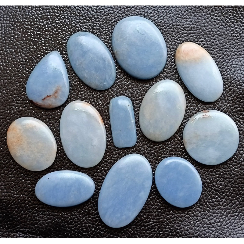 1 Pc Angelite Gemstone cabochon , Natural Angelite Cabochon Stones, Angelite Crystal by Carats For Wire-wrap Jewelry