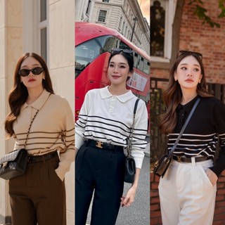 Bonny sweater ( บอนนี่ ) สเวตเตอร์ไหมพรม คอปก ผ้านุ่มมากๆค่ะ