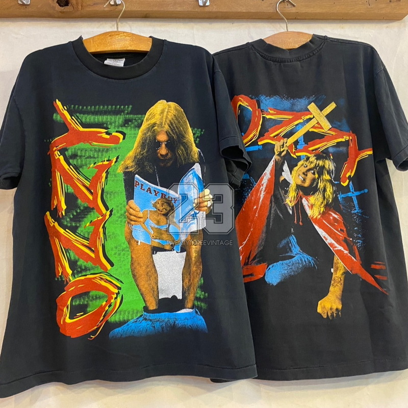 [ 23 ] OZZY OSBORNE Playboy ป้าย Booleg แท้ เสื้อวินเทจ เสื้อทัวร์ วงร๊อค vintage shirt