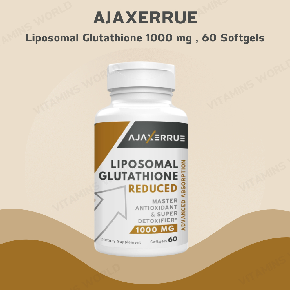 AJAXERRUE 1400 mg Liposomal Glutathione, Superior Absorption Complex Reduced  Glutathione Supplement