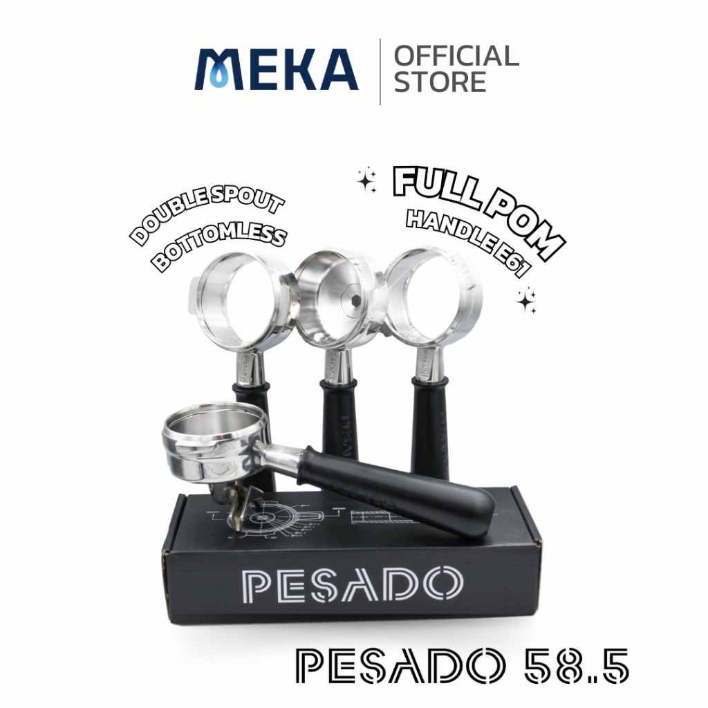 PESADO Portafilter ด้ามชงกาแฟ Double Spout / Bottomless - Full POM Handle E61 LM / NS