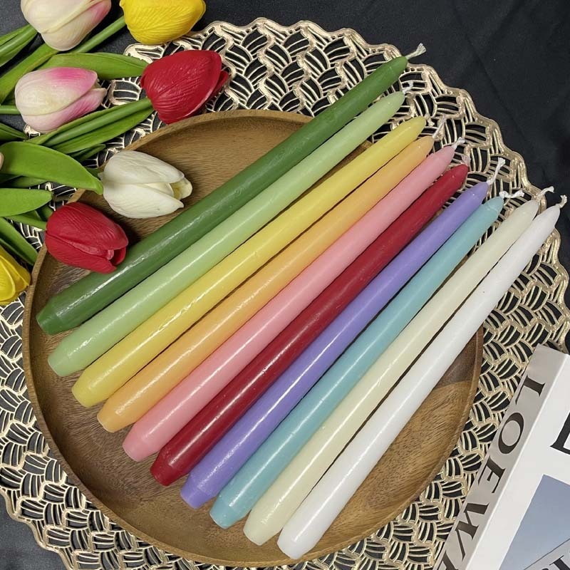 ยกลัง เทียนแท่ง เทียนเทปเปอร์ 10นิ้ว 60แท่ง/ลัง เลือกสีได้ Tapper Candles 60Stick/Carton