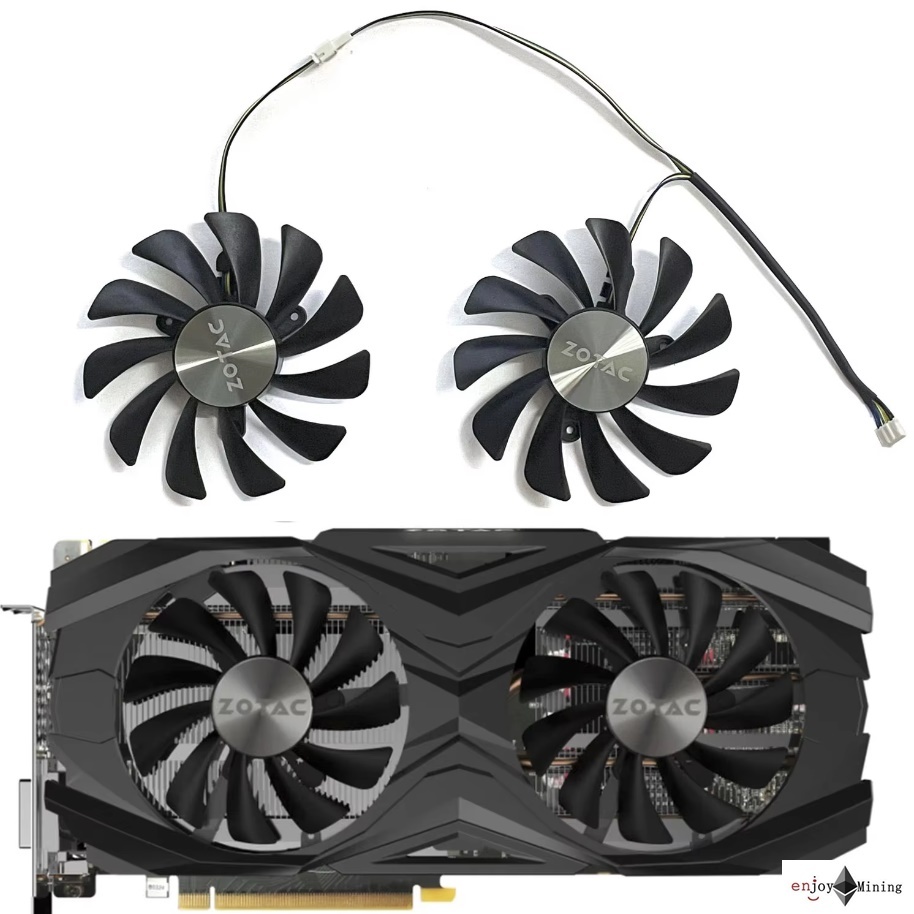 พัดลมการ์ดจอ ZOTAC GTX1080ti 1070ti AMP Edition graphics card cooling fan GAA8S2U ราคา ถูกที่สุด ดีลบีเคเค